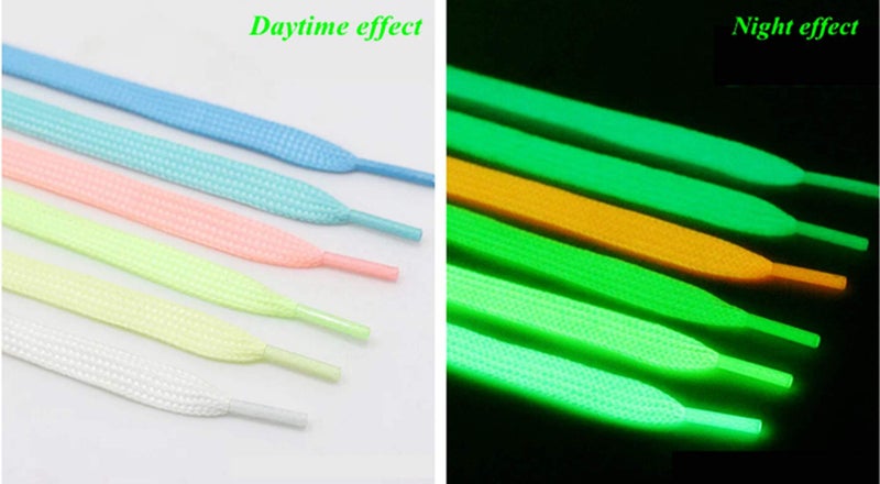 Chunney 6 Packs Luminous Shoelace Athletic Sport Flat Shoe Laces Glow In The Dark Night - Image 2